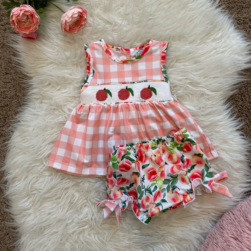 Sweet Southern Smocks Peachy Bloomer Set